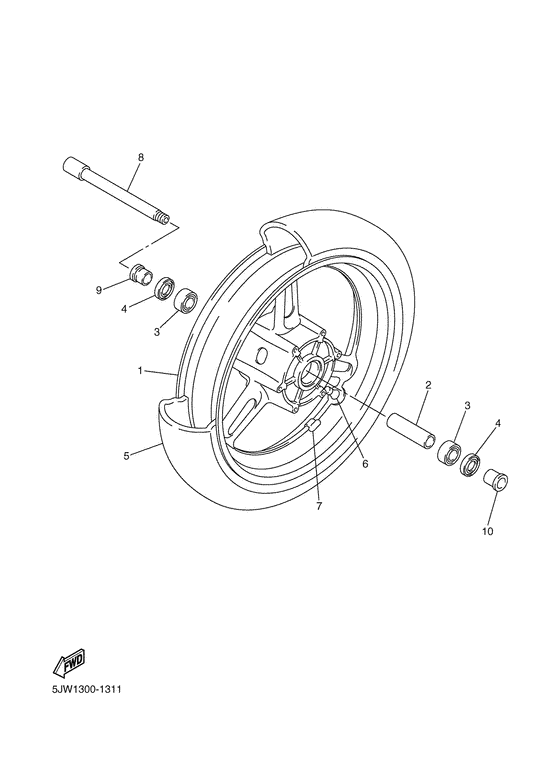 FJR1300 Переднее колесо