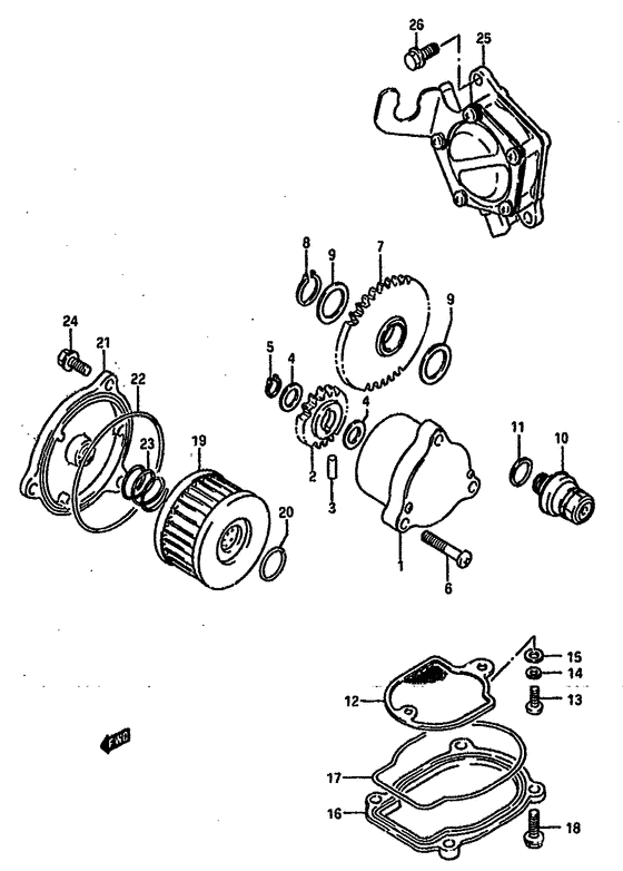 Oil pump-fuel pump