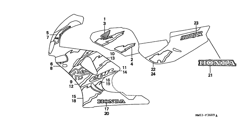 CBR900RR Stripe / mark