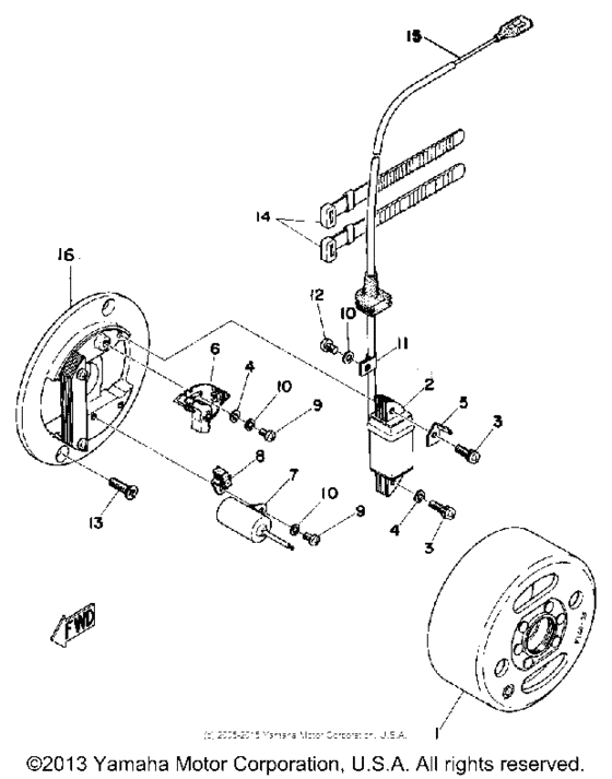 Flywheel magneto