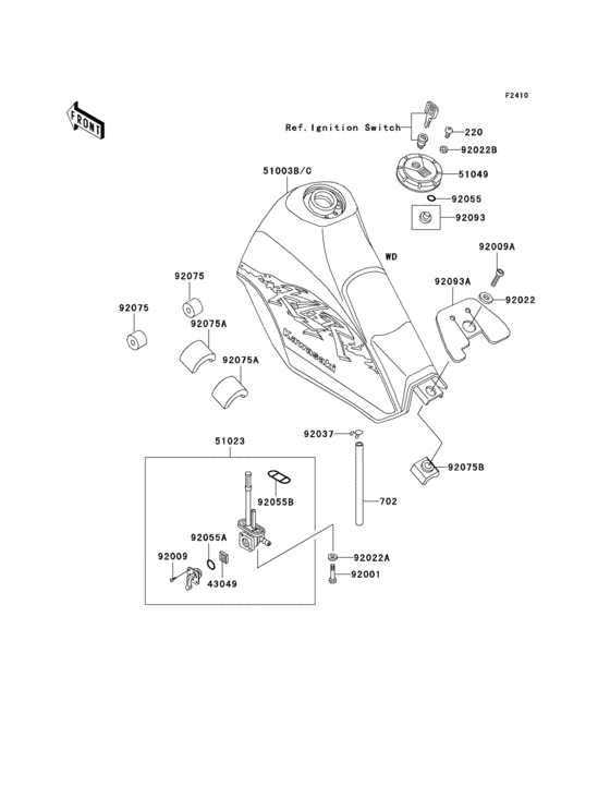 Fuel tank(1/2)(kl250-d10)