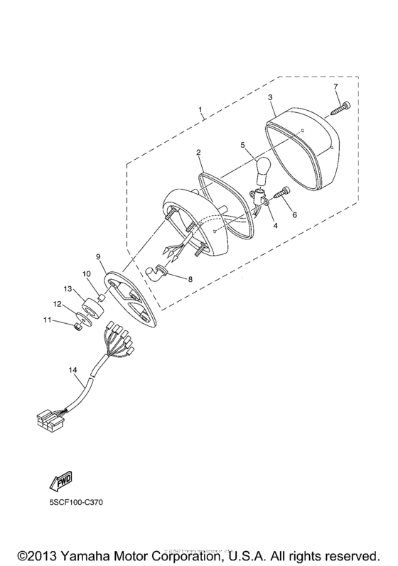 XVS650A Фонарь