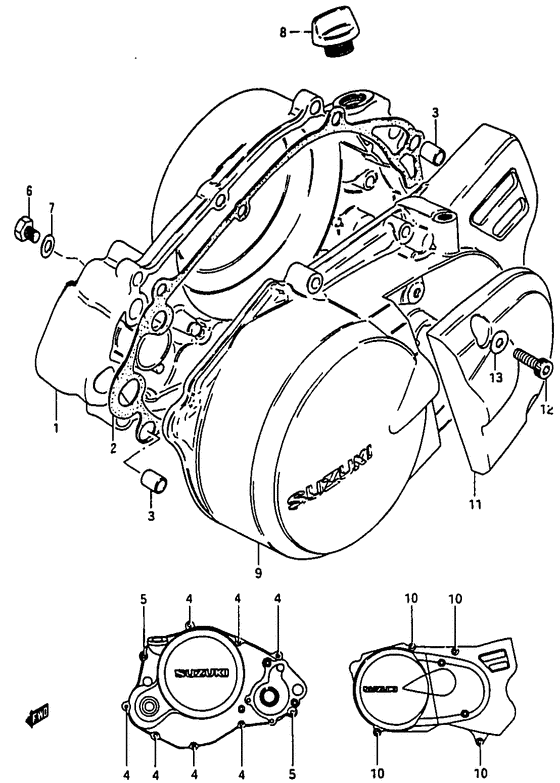 Crankcase cover ass`y  (v