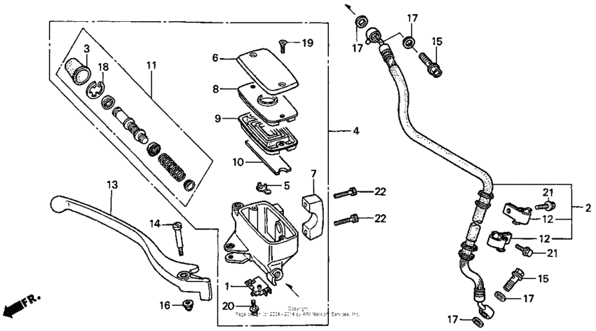 VT1100C2 Передний главный тормозной цилиндр