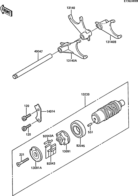 ZL1000 Валы и вилки переключения передач