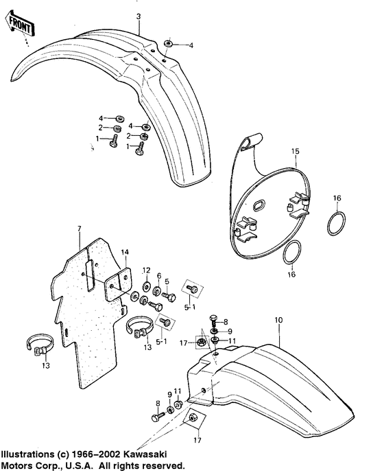 Number plate/fenders