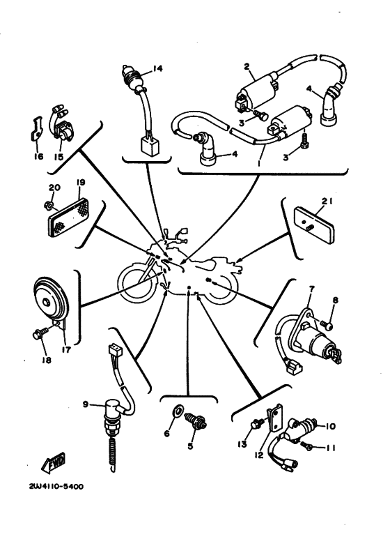 XV250 XV250S Equipo electrico