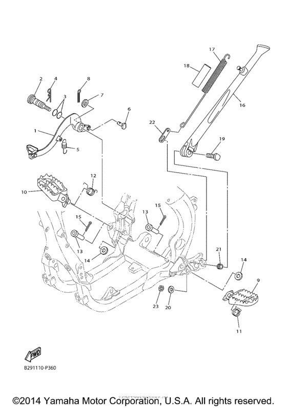 WR250FF Подножки