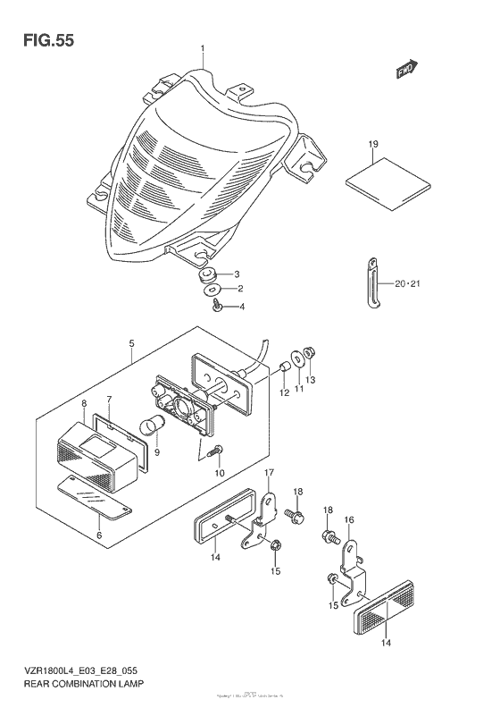 Rear Combination Lamp (Vzr1800L4 E28)