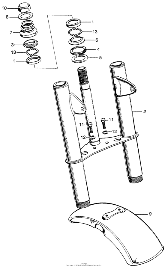 Z50A Front fork i + front fender