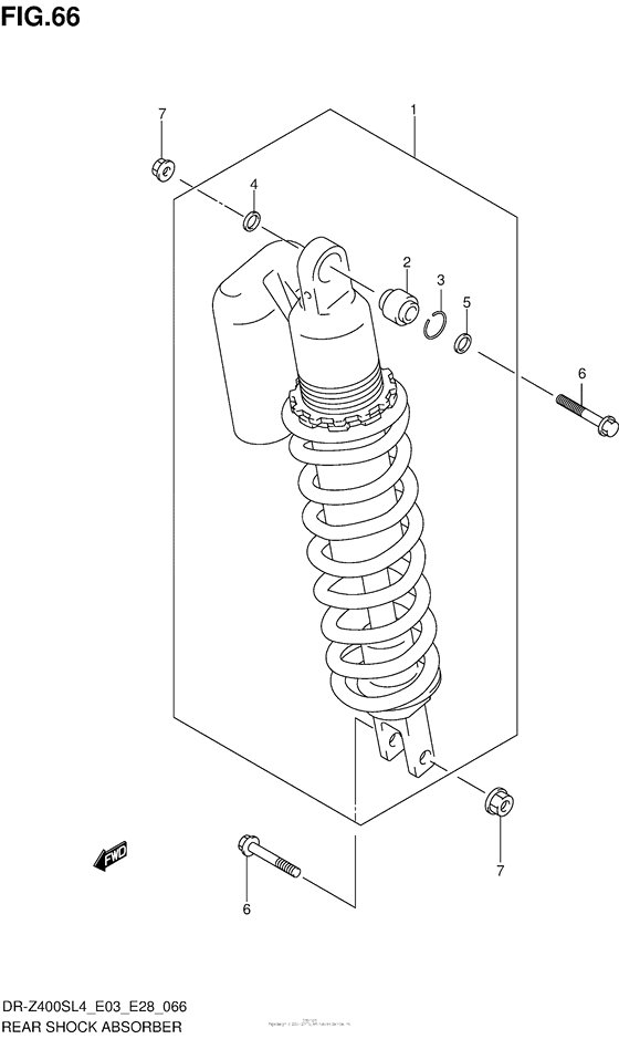  Rear Shock Absorber (Dr-Z400Sl4 E28)