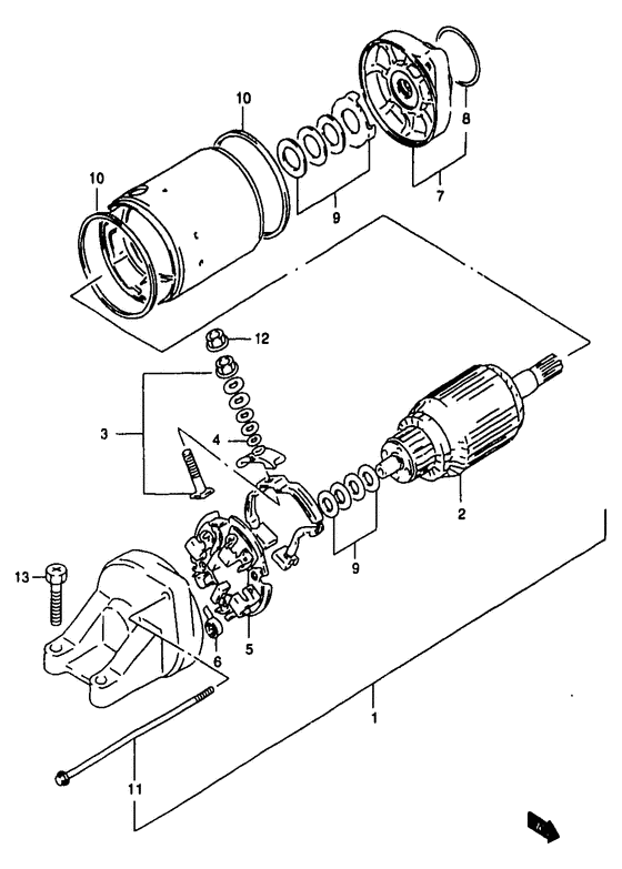 GSF1200 Стартерный мотор