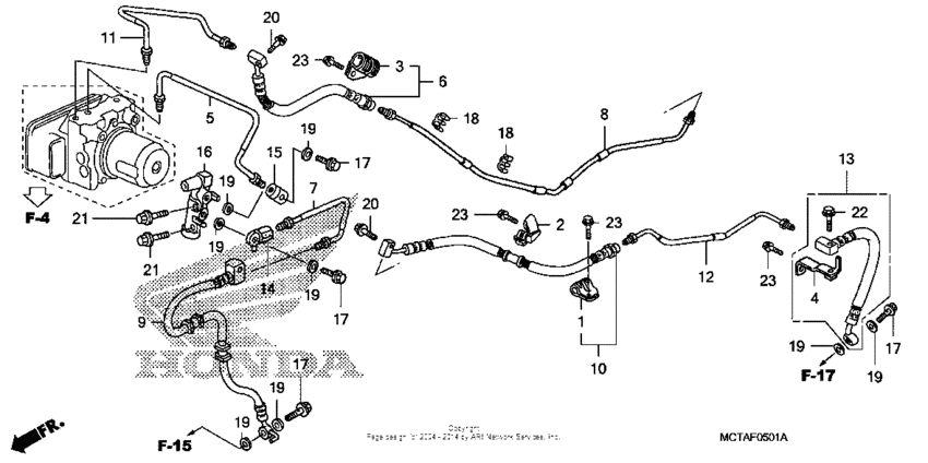 Rear brake pipe (fsc600a)