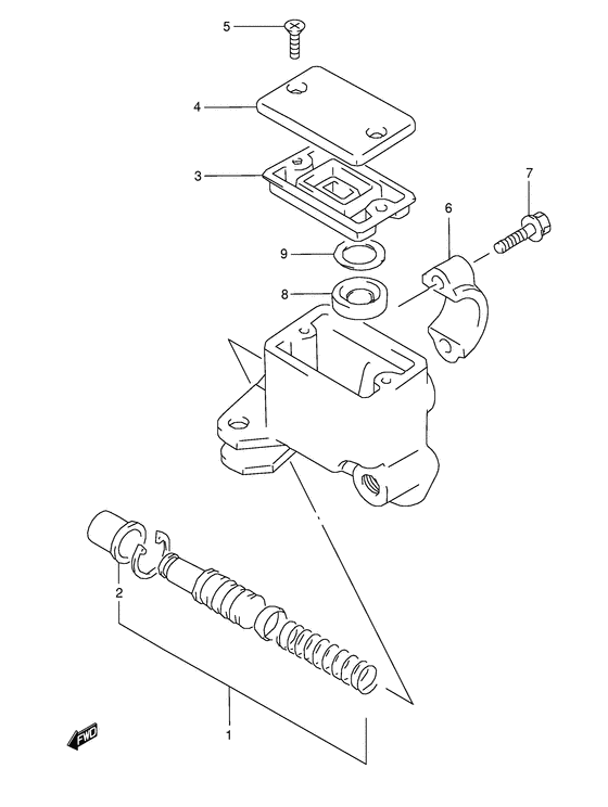 DR800 Передний тормозной цилиндр