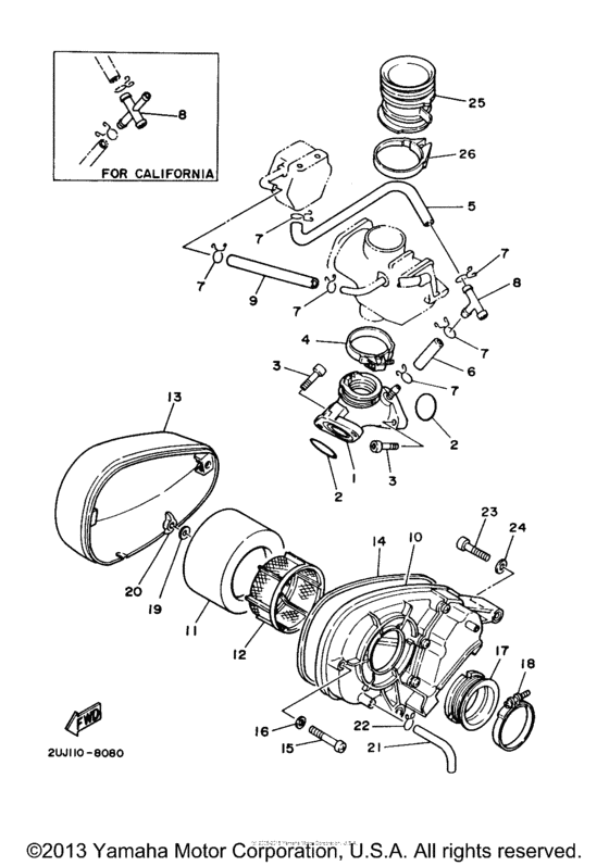 XV250T Впускная система