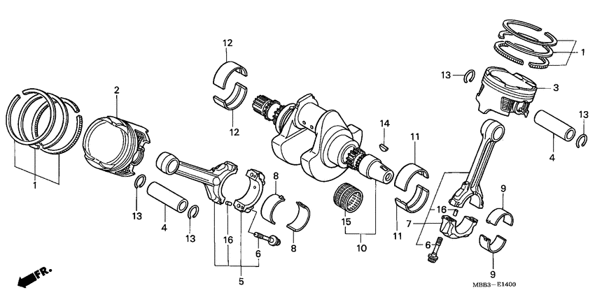 Crankshaft/piston
