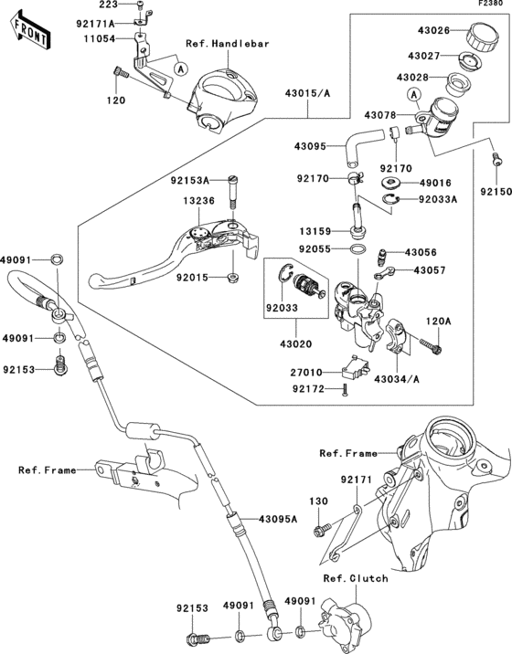 ZX1400 Цилиндр сцепления