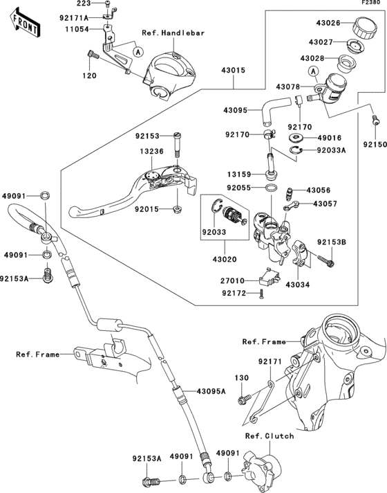 ZX1400 Цилиндр сцепления