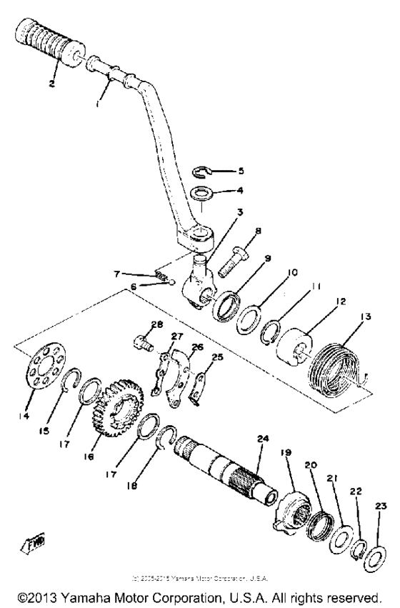 XT500E_205 - 1978 Кик стартер