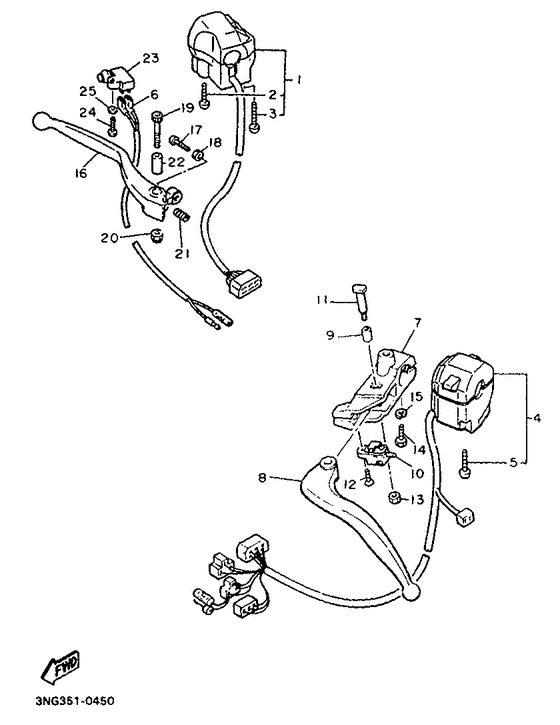 Handle switch. lever
