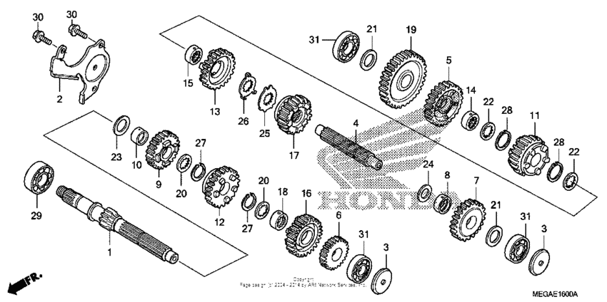 VT750C Трансмиссия
