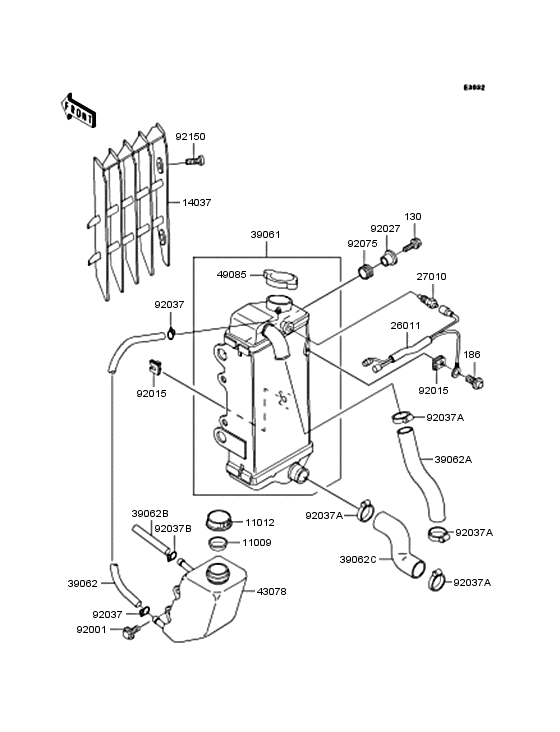 KMX80 Радиатор