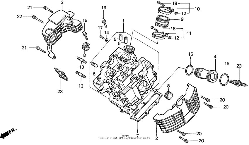 Vt1100c2front cylinder head