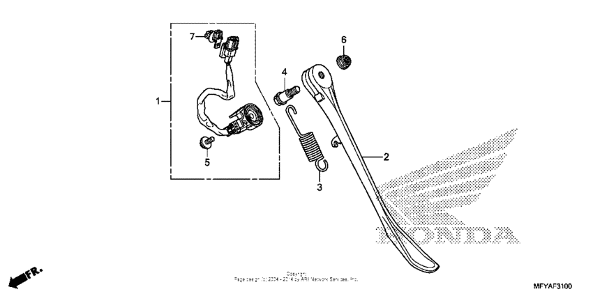 VT1300CS (ABS) Подножка