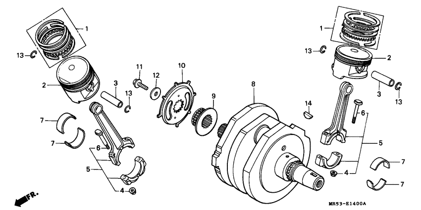 Crankshaft/piston