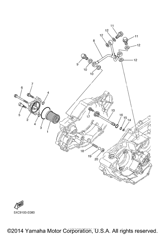 YZ250FSPV Масляный фильтр