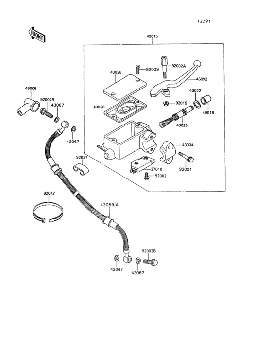 KL650 Главный тормозной цилиндр