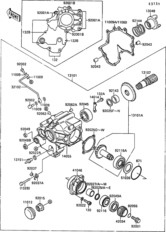 Front bevel gear(1/2)