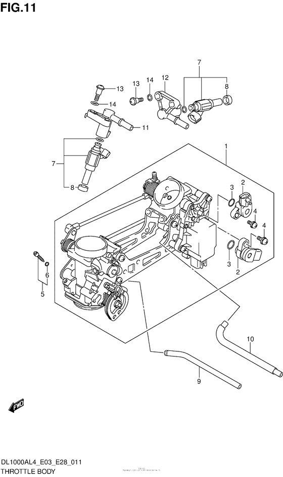 Throttle Body (Dl1000Al4 E03)