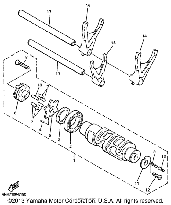 XVZ13LTKC Копирный вал