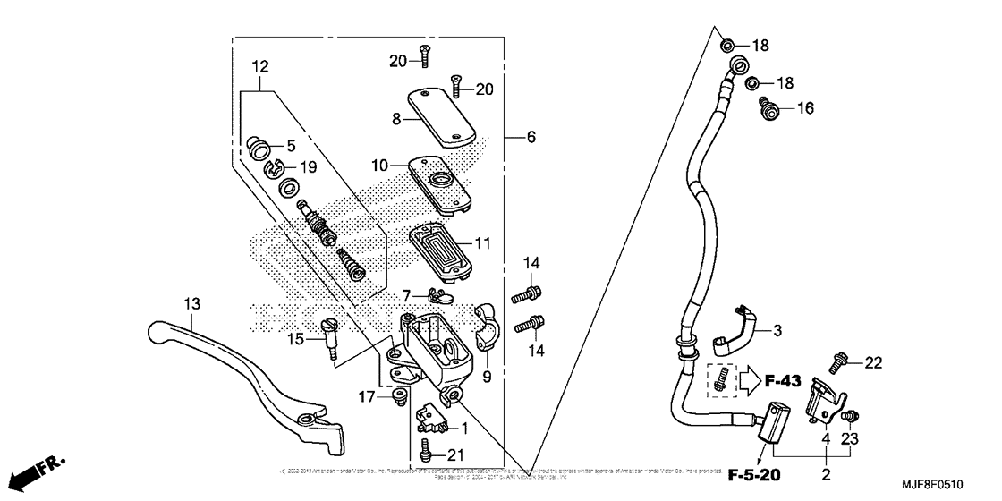 Front Brake Master Cylinder (Ctx700Na/nd)
