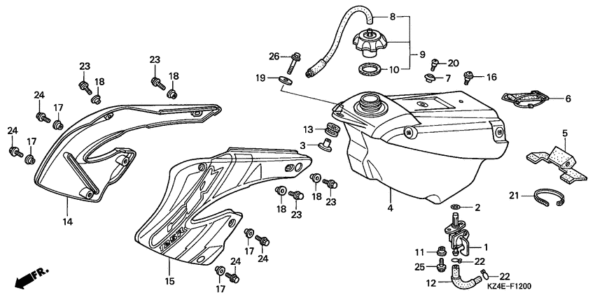 CR125R Tank fuel