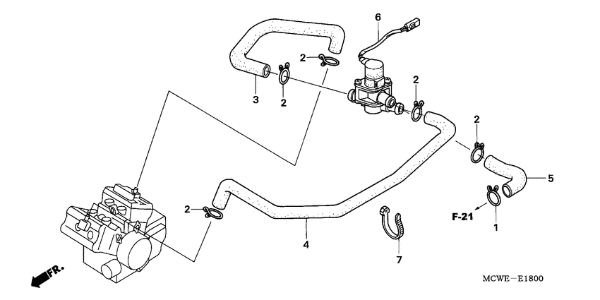 VFR800 (ABS) Клапан нагнетание воздуха