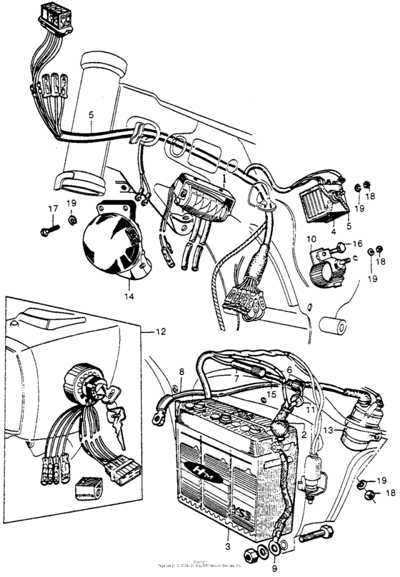 Wire harness + battery