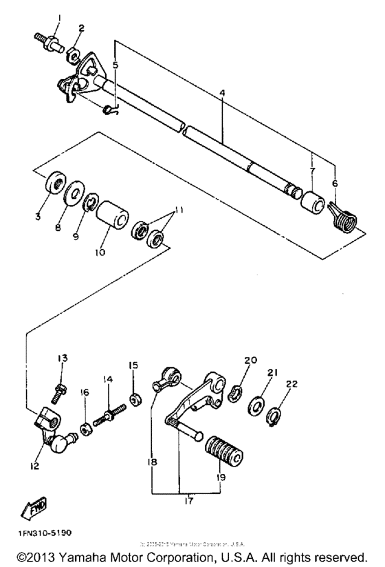 FZ700T Вал переключения