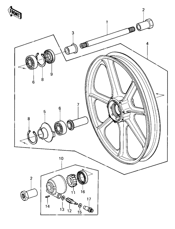 Front wheel/hub