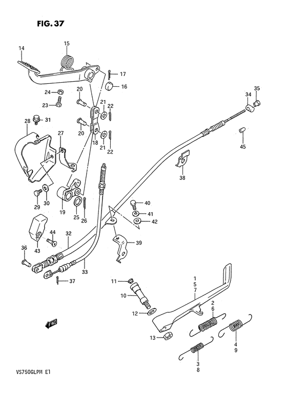 Prop stand - rear brake