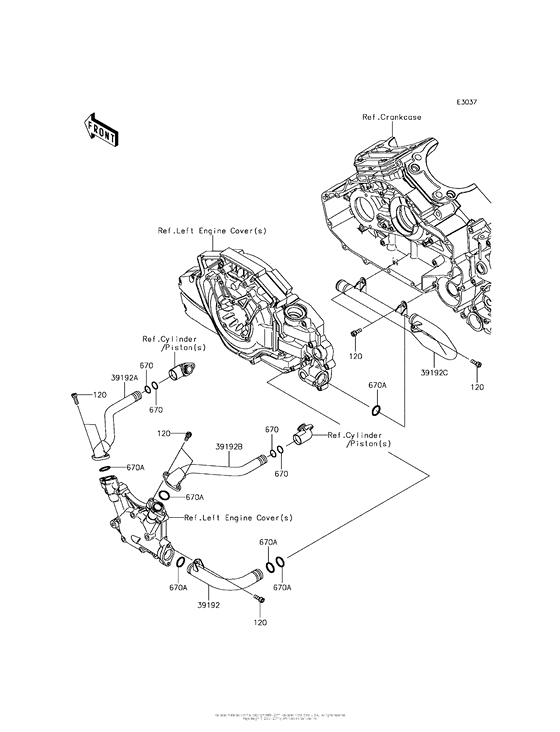 VN1700 Патрубки охлаждения