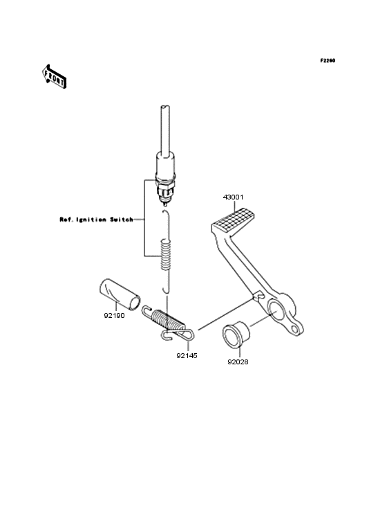 ZX600 Педаль тормоза