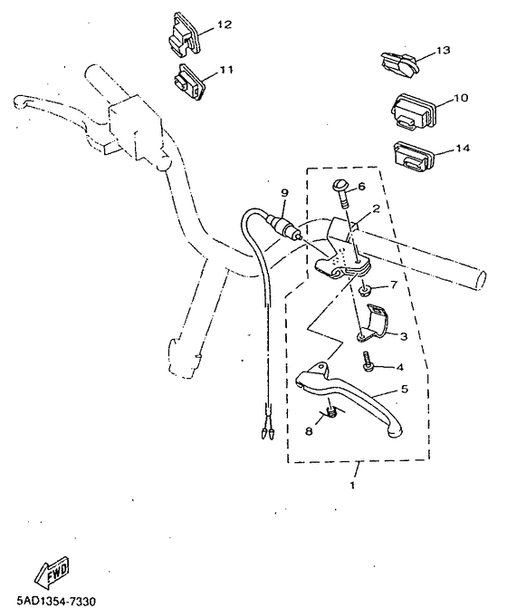 Handle switch. lever