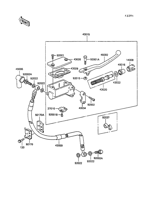 Front master cylinder(kl250-d7)