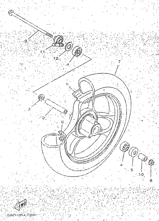 YN50R Переднее колесо