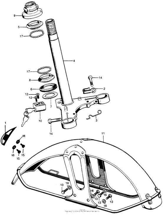 Steering stem + front fender
