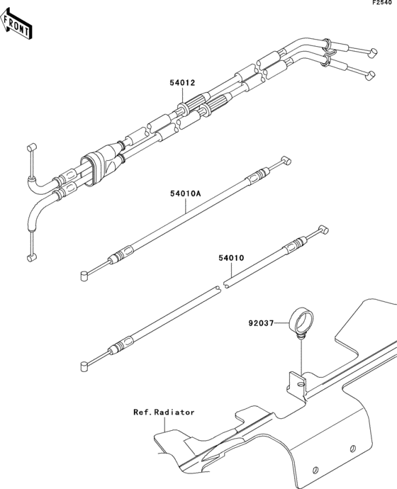 ZX1400 Тросы управления