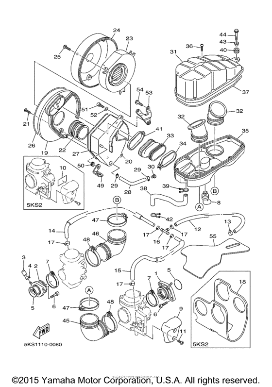 XVS1100AM Впускная система