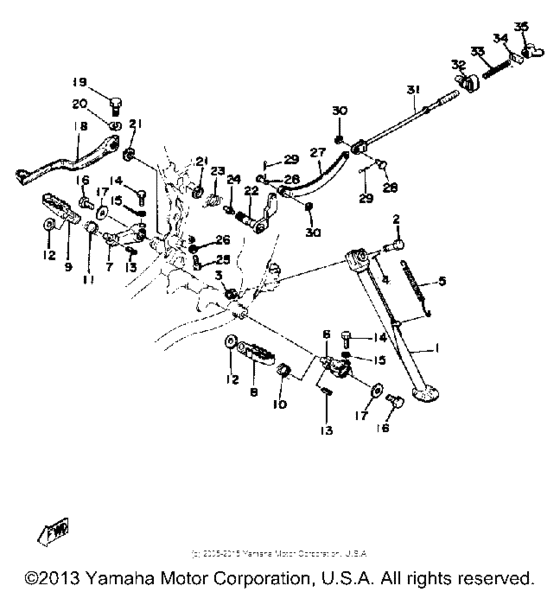 Stand - footrest - brake pedal